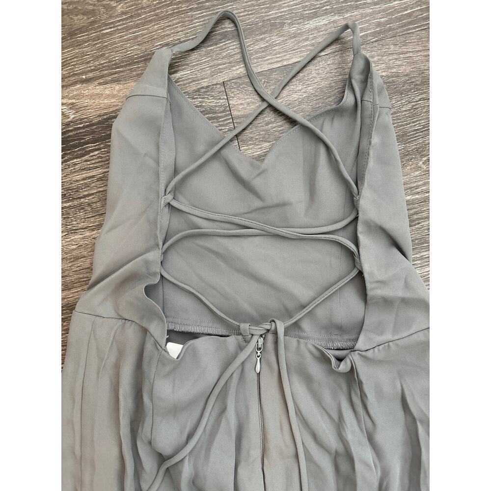 NWT Show Me Your Mumu Godshaw Goddess Gown Bridesmaid Dress Charcoal Size L - Picture 12 of 12